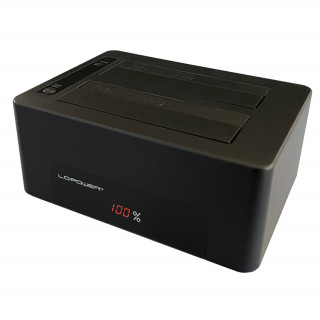 LC-Power LC-DOCK-U3-V stație docking driver stocare USB 3.2 Gen 1 (3.1 Gen 1) Type-B Negru PC