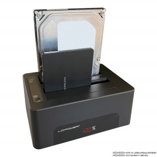 LC-Power LC-DOCK-U3-V stație docking driver stocare USB 3.2 Gen 1 (3.1 Gen 1) Type-B Negru PC