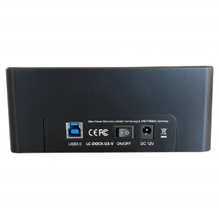 LC-Power LC-DOCK-U3-V stație docking driver stocare USB 3.2 Gen 1 (3.1 Gen 1) Type-B Negru PC