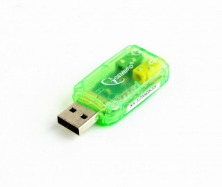 Gembird SC-USB-01 adaptor mufă cablu 3.5 mm Verde PC