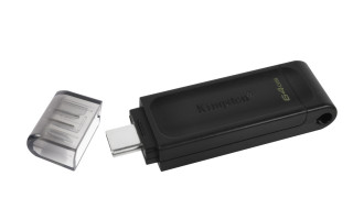 Kingston Technology DataTraveler 70 memorii flash USB 64 Giga Bites USB tip-C 3.2 Gen 1 (3.1 Gen 1) Negru PC