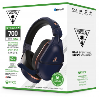 Turtle Beach Stealth 700 Gen 2 Max Căști Fără fir Bandă de fixare pe cap Gaming Bluetooth De aur, Bleumarin PC