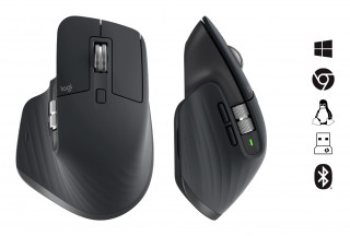 Logitech MX Master 3S mouse-uri Birou Mâna dreaptă RF Wireless + Bluetooth Cu laser 8000 DPI PC