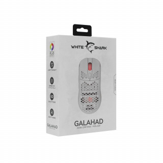 White Shark GALAHAD White mouse-uri Gaming Ambidextru USB Tip-A Optice 7200 DPI PC