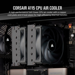 Corsair AF ELITE A115 Procesor Răcitor de aer 14 cm Negru 1 buc. PC