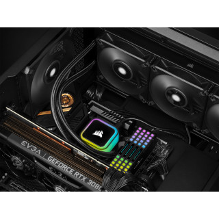 Corsair iCUE H150i RGB ELITE Procesor Răcire lichidă all-in-one 12 cm Negru 1 buc. PC