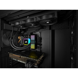 Corsair iCUE H150i RGB ELITE Procesor Răcire lichidă all-in-one 12 cm Negru 1 buc. PC