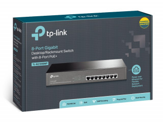 Switch de birou Gigabit TP-LINK cu 8 porturi cu 8 porturi PoE PC