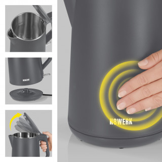 N8WERK Electric Kettle 1,5L 2200W Gray Acasă