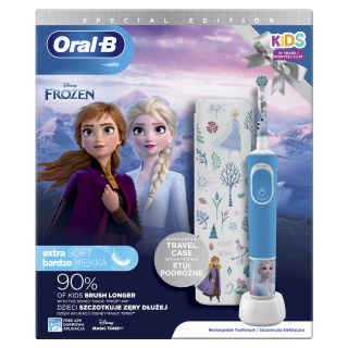 Oral-B D100 Vitality Children Toothbrush - Frozen II + Carrying Case Acasă