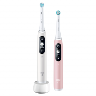 Oral-B iO6 Electric Toothbrush DuoPack White + Pink Acasă