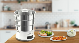 Tefal VC502D10 Convenient Series Deluxe XL white stainless steel food steamer Acasă