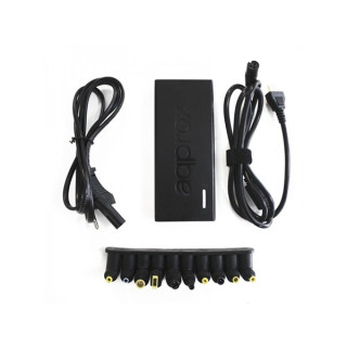 APPROX Notebook adapter 90W - automatic control, 9 types of plugs, black Acasă