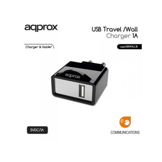 APPROX Phone charger - 1 pcs USB2.0, 5V/1A, black Acasă