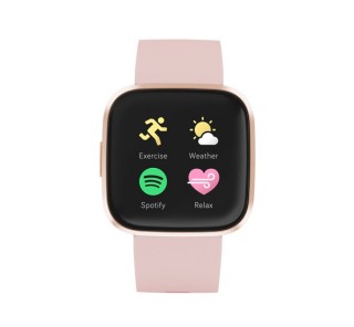 Fitbit Versa smart watch, Petal/Copper Rose Aluminum Mobile