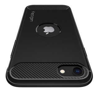 Spigen Rugged Armor Apple iPhone SE(2020) Matte Black case, Black Mobile