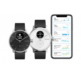 Withings Scanwatch smart watch 38mm, White Mobile