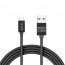 Delight Black USB Type-C data cable with LED light 1m thumbnail