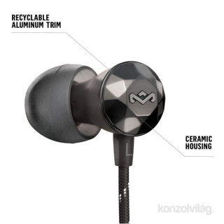 Marley EM-FE033-HM Nesta metal/Black microphone earphone Mobile