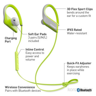 Panasonic RP-BTS35E-Y yellow waterproof Bluetooth sport headset Mobile