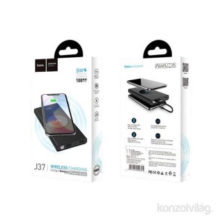 Hoco J37 2xUSB/Type-C/microUSB/Wireless/10.000 mAh/Black powerbank Mobile