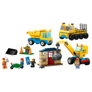 LEGO City: Camioane de construcție și macara cu bilă pentru demolări (60391) Jucărie