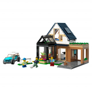 LEGO City: Casă de familie și mașină electrică (60398) Jucărie