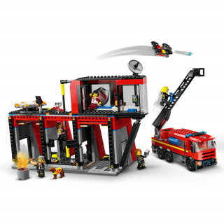 LEGO City: Statie si camion de pompieri (60414) Jucărie