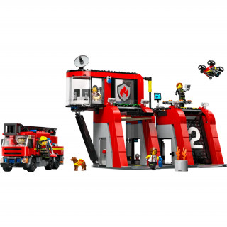 LEGO City: Statie si camion de pompieri (60414) Jucărie