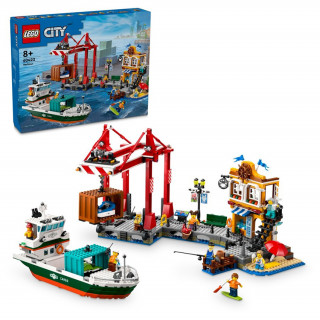 LEGO City: Port și navă de transport marfă (60422) Jucărie