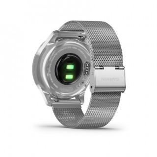 vívomove Luxe silver-Black Milanese type metal silver strap Mobile