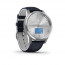 vívomove Luxe matt silver Navy Bluewith leather strap, silver buckle thumbnail