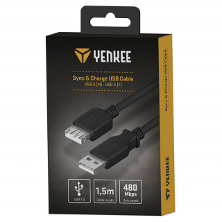 YENKEE YCU 014 BK Cablu USB A (M) - USB A (F). Mobile