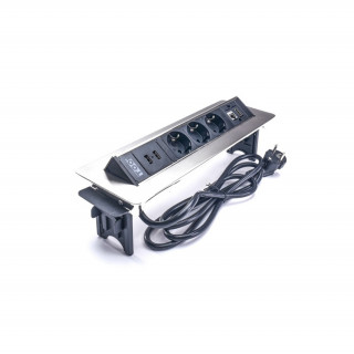 TOO RPS-112-3S IP20, 3x 2P+F, HDMI, RJ45, 2x USB-A, desk-mountable socket distributor PC