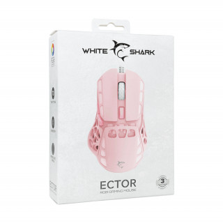 WHITE SHARK ECTOR-P WS GM-5016P 7D Mouse de gaming / 12.200 dpi roz RGB PIXART PMW3327 PC