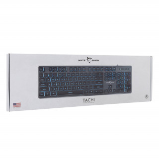 WHITE SHARK TACHI-B/US WS GK-003141B-US tastatură pentru jocuri, 104 taste neagră (engleză) PC