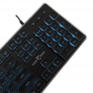 WHITE SHARK TACHI-B/US WS GK-003141B-US tastatură pentru jocuri, 104 taste neagră (engleză) PC