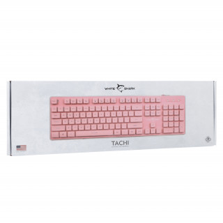 WHITE SHARK TACHI-P/US WS GK-003441P-US Tastatură pentru jocuri, 104 taste roz (engleză) PC