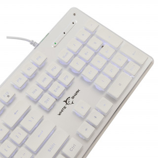 WHITE SHARK TACHI-W/US WS GK-003241W-US Tastatură pentru jocuri, 104 taste alb (engleză) PC