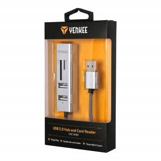 YENKEE YHC 101SR USB 2.0 Hub și cititor de carduri PC