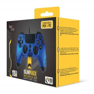 Steelplay - Slim Pack - controler cu fir - Albastru (JVAMUL00150) PS4