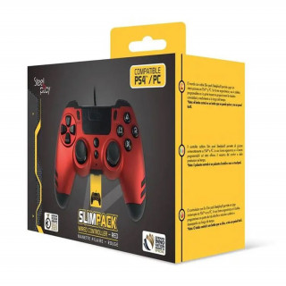 Steelplay - Slim Pack - controler cu fir - Roșu (JVAMUL00151) PS4