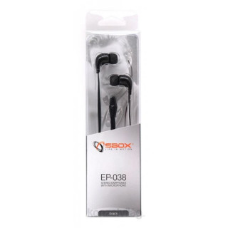 Sbox EP-038B Black microphone earphone Mobile