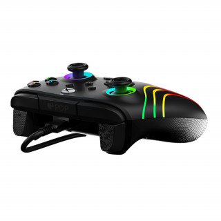 Controler cu fir PDP Xbox Series X/S - Iluminare audio Afterglow WAVE - Negru (Xbox Series X/S) Xbox Series