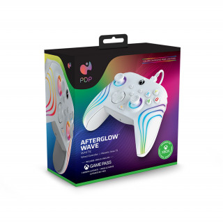 Controler cu fir PDP Xbox Series X/S - Iluminare audio Afterglow WAVE - Alb (Xbox Series X/S) Xbox Series