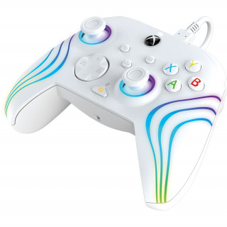 Controler cu fir PDP Xbox Series X/S - Iluminare audio Afterglow WAVE - Alb (Xbox Series X/S) Xbox Series