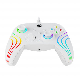 Controler cu fir PDP Xbox Series X/S - Iluminare audio Afterglow WAVE - Alb (Xbox Series X/S) Xbox Series