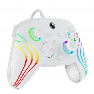 Controler cu fir PDP Xbox Series X/S - Iluminare audio Afterglow WAVE - Alb (Xbox Series X/S) Xbox Series