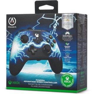 PowerA Advantage Xbox Series X|S, Xbox One, controler cu fir pentru PC (Arc Lightning) Xbox Series