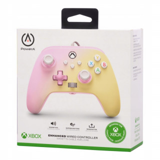 PowerA Xbox Series X|S, Xbox One, controler cu fir pentru PC (roz-limonadă) Xbox Series